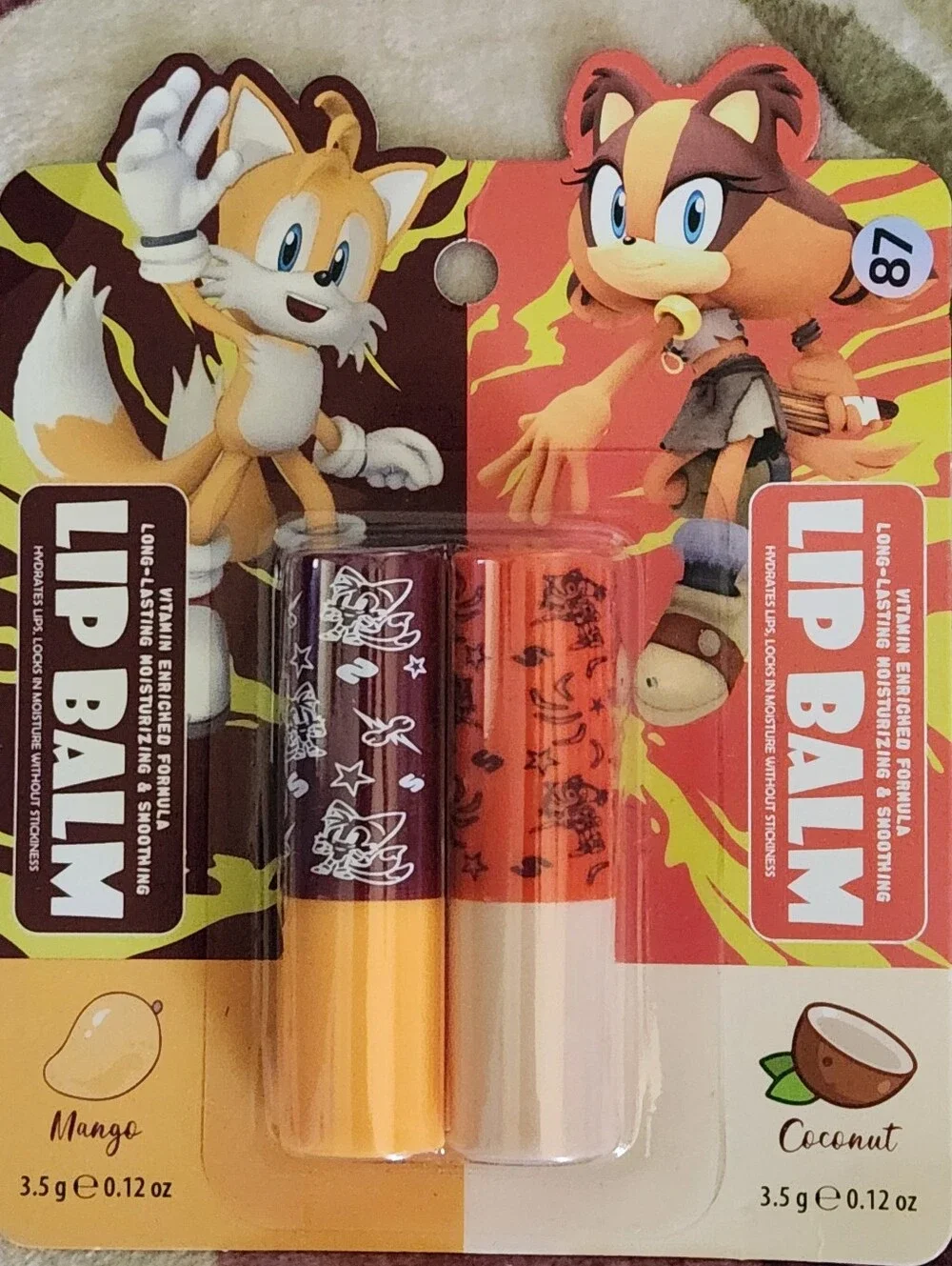 Lip Balm Duo-Sonic The Hedgehog NWOT
